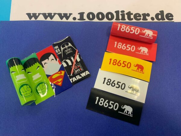 PVC Wärmeschrumpfschlauch für Akku 18650 - 20 Stück