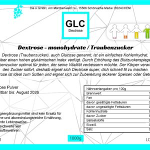 1kg Dextrose - monohydrate / Traubenzucker