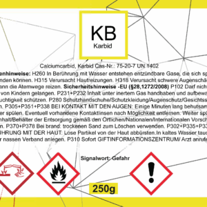 Karbid Kalziumkarbid 7-15mm, 6x250g