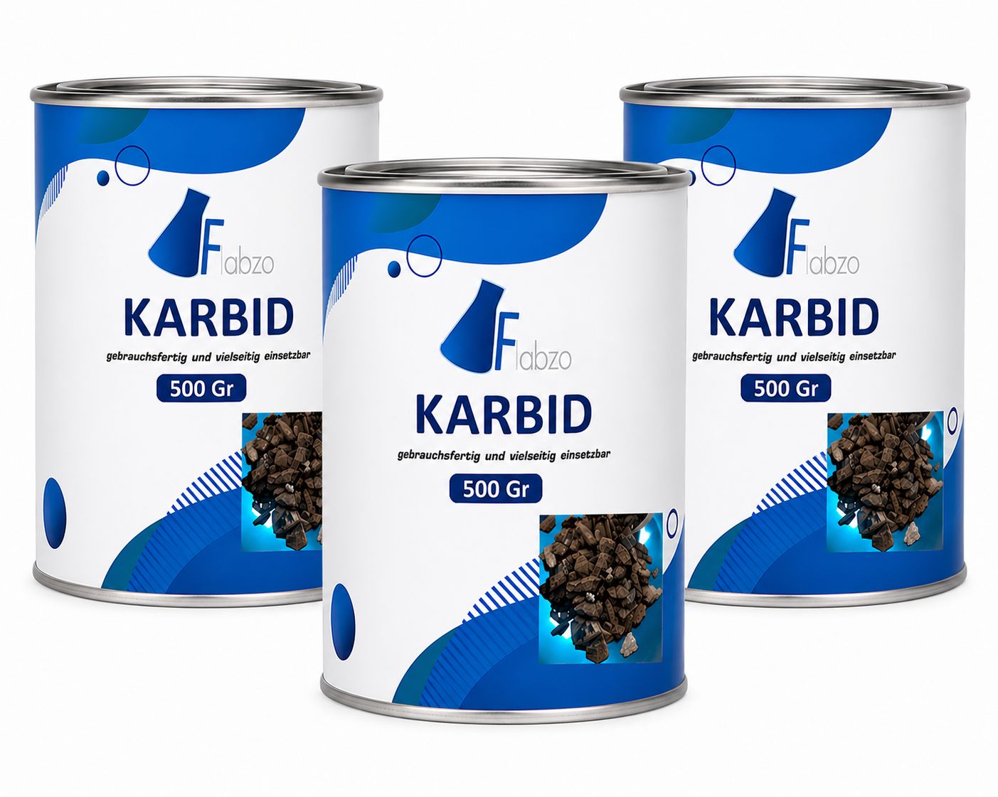 Karbid Calciumcarbid 7-15mm, 3x500g (1500g)