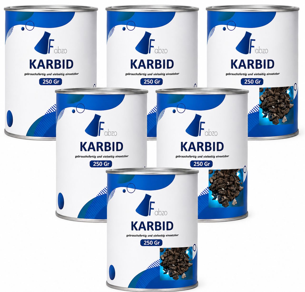 Karbid Kalziumkarbid 7-15mm, 6x250g