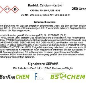 Karbid Kalziumkarbid 7-15mm, 2x250g